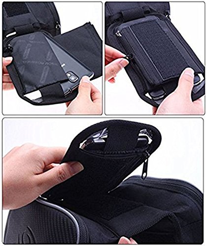 Bicycle Handlebar Phone Bag - Bilateral Bundle Waterproof Bike Storage Bag Saddle Bag on The Front Beam Mobile Phone Holder ≤ 5.7" Screen By Kolodo