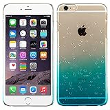 NageBee(TM) - iPhone 6 Plus 5.5 inch case - Transparent Gradient Water Drop Design Hard Case + {LCD Screen Protector Shield(Ultra Clear) + Touch Screen Stylus} (Transparent Clear White)