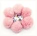 Hihelp 6Packs Rainbow Unicorn Keychain, Pink Pom Pom Key Ring Soft Faux Fur Ball Bag Pendant Decoration Unicorn Party Favors Supplies (Unicorn)