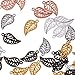 Yiotfandoll 75PCS Antique Hollow Filigree Leaf Charms Tree Leaves Alloy Pendants Beads Charms for DIY Jewelry Findings Making