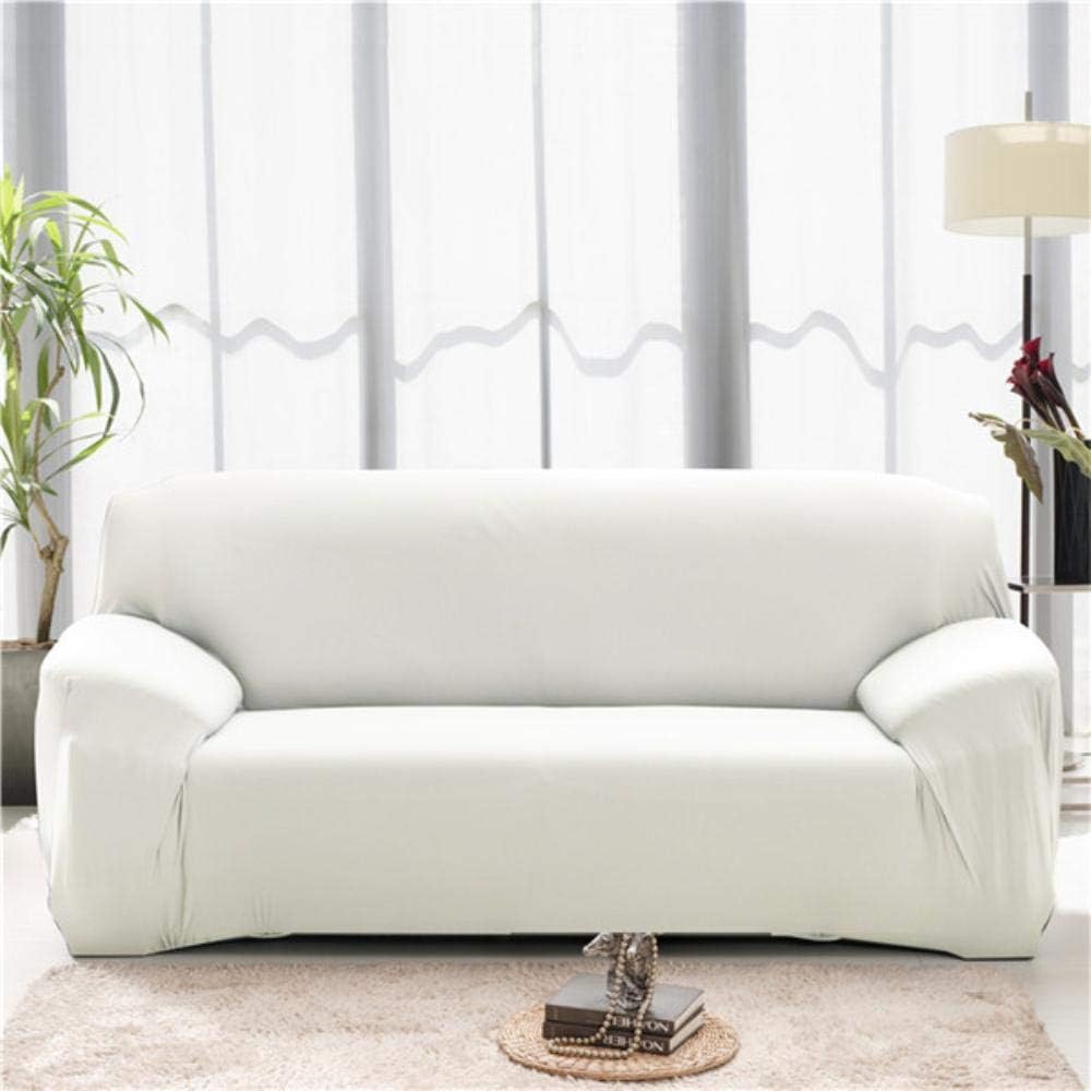 XCVBSofa cover 22 colors for choice Solid color sofa cover stretch seat couch covers Couch cover,White