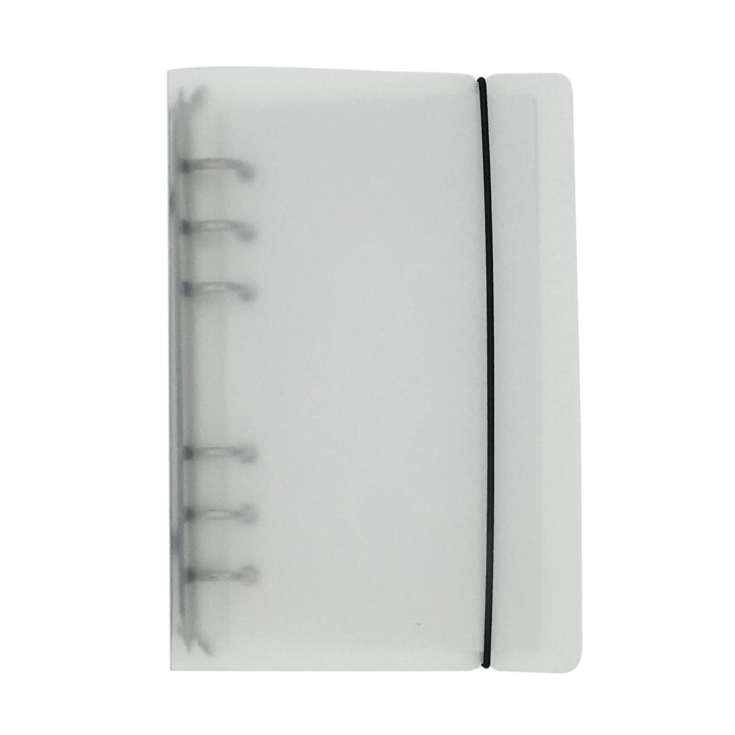 A6/ A5 6-Holes Colorful PP Cover Round Ring Binder Personal Organizer for Loose Leaf Sheet Refill Notebook/DIY Scrapbooking (White, A5 Mini Set)