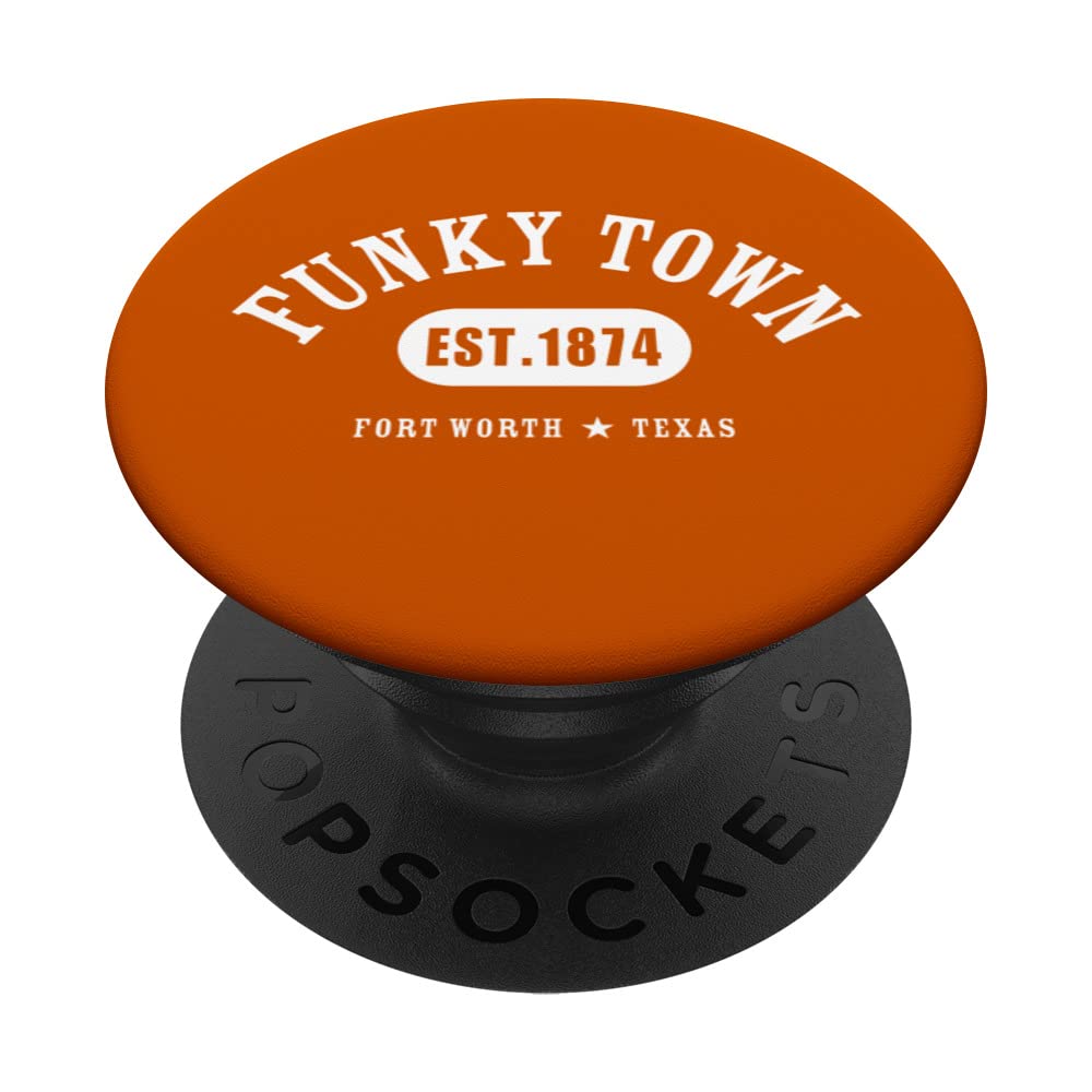 FUNKY TOWN Fort Worth TX Classic Athletic Design PopSockets Swappable PopGrip