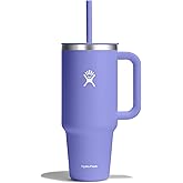 Hydro Flask 40 Oz Travel Tumbler with Handle, Lid and Straw - Insulated Stainless Steel in 40 Oz Lupine
