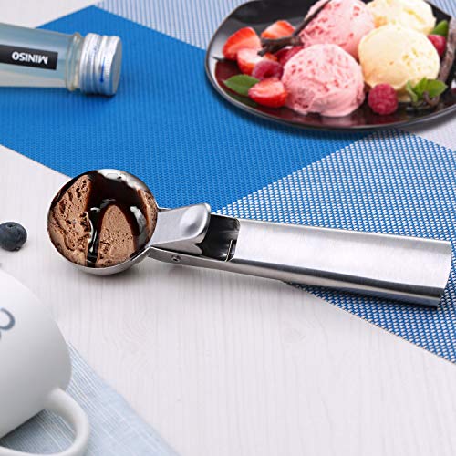 Ice Cream Scoop, Koolife Stainless Steel With Trigger Spoons, E1 (Silver / 2Pack)