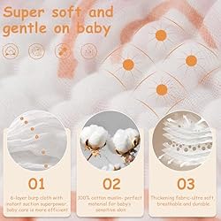 Looxii Muslin Burp Cloths 100% Cotton Large