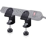 LANMU Power Strip Clamp Mount, Removable Desk Edge Mount Holder Compatible with AmazonBasics, Belkin and Other Mountable Powe