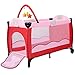 Giantex Pink Baby Crib Playpen Playard Pack Travel Infant Bassinet Bed Foldable