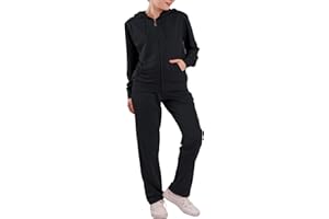 LeeHanTon Velour Tracksuit Womens Sweatsuit Set - Athletic Zip Up Hoodies and Sweatpants Outfits with Stripes