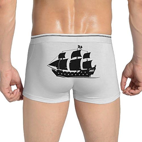 Pirate Ship Wall Art Sticker Men's ComfortableSeamless\r\n Panty Underpants Thong Briefs Knickers Size3X White