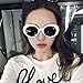 BestWare Vintage Sunglasses Classic Eyeware Glasses Oval Sun Glasses Fashion Eyewear Fashion Shades white & black