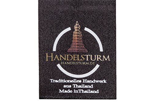 Handelsturm-Pillow-Block-35x15x10-cm-kapok-filled-Support-Cushion-for-Yoga-and-Meditation-Traditional-Thai-Design-Blue-Tones