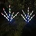 INLAR Solar Lights Tree Branch Leaf Shape Lamp, 3 PCS 60 LED Stylish Fairy Decorative Ornamental Light for Outdoor Garden Lawn Patio Decking(Colored)