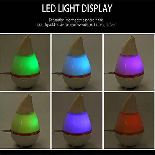 Usb drops of 7-color luminous ultrasound aromatherapy humidifier 250ml air oil disperser smart home purifier nebulizer freshener