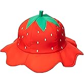 ComfyCamper Strawberry Hat Bonnet for Women and Girls - Costume Cosplay Womens Halloween Costumes Berry Costume