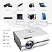 ViviMage C460 Mini Movie Projector, 2500 Lux 1080p Supported, Portable Home Cinema Indoor/Outdoor Use Compatible iPhone/PC/DVD/Fire TV Stick/Video Games