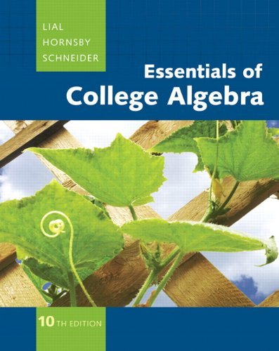 Essentials of College Algebra B00A2M2L7Q Book Cover