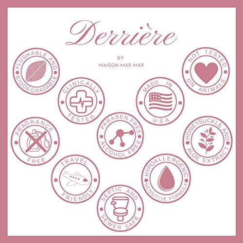 Maison Mar Mar Derrière Wipes for Women, 30 Individually Wrapped Luxury Feminine Flushable Wet Wipes for Travel… - Image 4