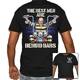 Biker Life USA Men's Real Men are Behind Bars Biker T-Shirt