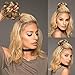 BARSDAR Messy Hair Bun Extensions Hairpiece for Women Updo Scrunchie Hair Piece (4# Darkest Brown Near Black)
