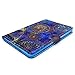iPad Mini 2/3 Case-LittleMax(TM) Synthetic Leather Auto Wake/Sleep Stand Case [Card Holder] Flip Folio Wallet Case Cover for iPad Mini 3/2/1 [Free Cleaning Cloth,Stylus Pen]-03 Metal Floriation