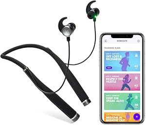 LifeBEAM Vi Sense Wireless Headphones with on-Demand AI Personal Trainer. Vi's Human-Sounding Voice Coaches You in Realtime Using a Built-in Fitness Tracker and Heart Rate Monitor
