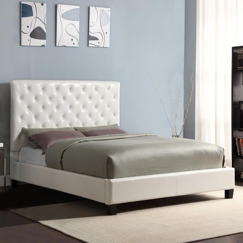 Modern Diamond Button Tufted Faux Leather Upholstered Padded Square Queen Headboard Amp Platform Bed In White Includes Modhaus Living Tm Pen Buy Online In Bahamas At Bahamas Desertcart Com Productid 24842484