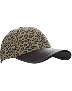 Women Winter Fall Wool Leopoard Print Baseball Running Travel Sports Sun Hat Cap