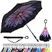 CIOR 30 Colors Double Layer Inverted Umbrella Windproof UV Protection With C-Shaped Hook for Car and Outdoor Use