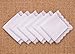 Milesky White Wedding Cotton Handkerchiefs Lace Edges 10 Inches (Pack of 6)