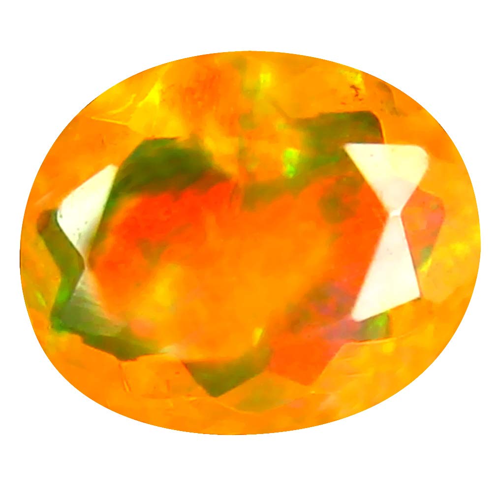 1.45 ct Oval Cut (10 x 8 mm) Un-Heated Transparent Quality Ethiopian Welo Rainbow Opal Natural Loose Gemstone