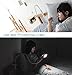 Phone Holder Clip On Lamp for Bed, Dimmable Gooseneck LED Table Desk Light Lamp, Universal Lazy Bracket Cradle, Flexible Long Arm Mobile Cell Phone Mount for iPhone iPad Galaxy Note HTC Huawei