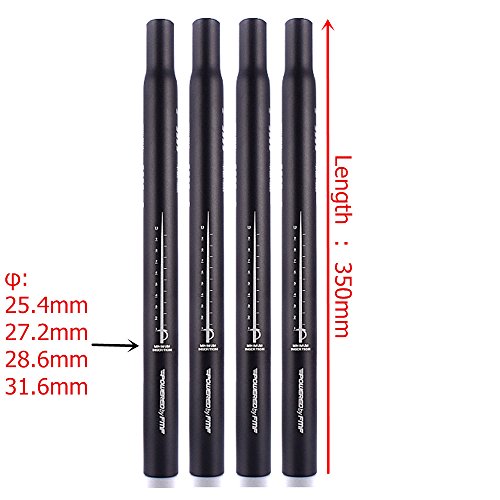 image for UPANBIKE Aluminum Alloy 25.4mm 27.2mm 28.6mm 31.6mm Bike Seat Post Len