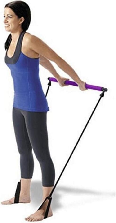ALTINOVO Pilates Resistance Band and Toning Bar Home Gym, Portable Pilates Total Body Workout, Yoga, Fitness, Stretch, Sculpt, Tone