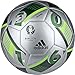 adidas Performance Euro 16 Glider Soccer Ball, Silver Metallic/Green/Solar Green, Size 4
