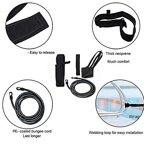 Swim Tether Stationary Swimming, 3.0 M Swimming Tether With Swim