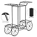 Artisasset Paint Car Shape 6 Tiers Plant Stand Cart Black-Perfect for Home, Garden, Patiothumb 4