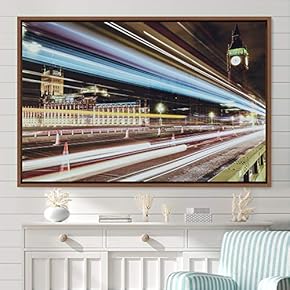 signwin Framed Canvas Wall Art Light Exposure Colorful...