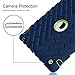 PIXIU Case for iPad 4th genereation, Heavy Duty Shock Absorption Three Layer Armor Protective Defender Case for iPad 2 3 4 Navy Blue