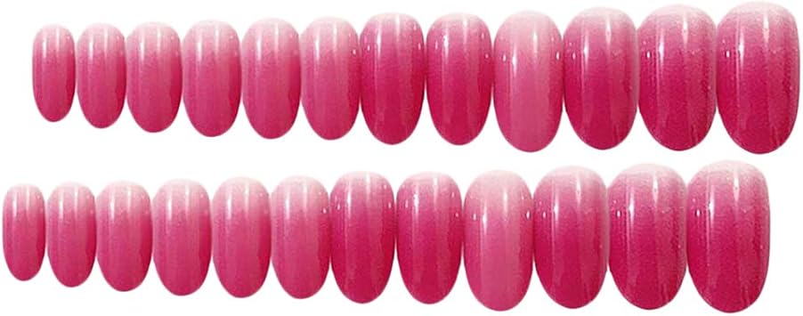 Sm Sunnimix 24pcs Faux Ongles Ovale Style Français Coque