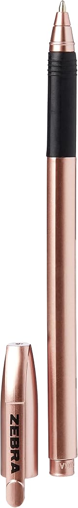 Zebra Pen Z Grip Black Rose Gold Triangular Ballpoint 3 Pack Medium Point view 2