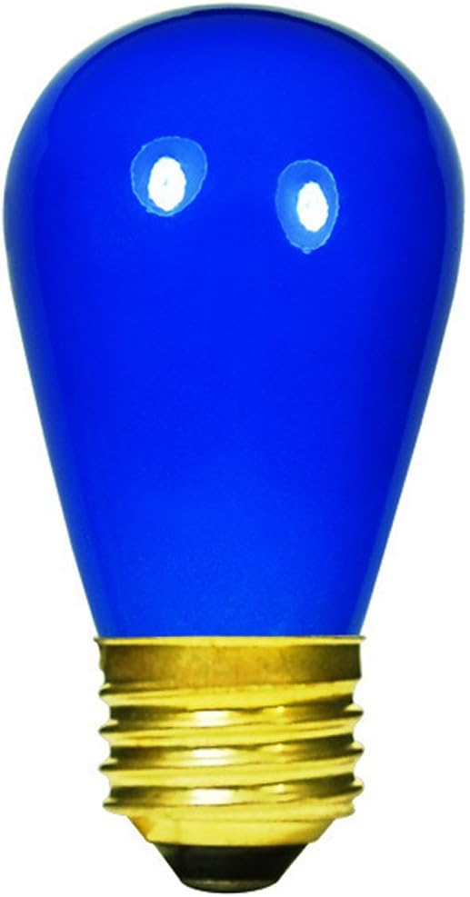 By Vickerman Pack of 20 Opaque Blue E26 Base Replacement S14 Light Bulbs - 11 Watts