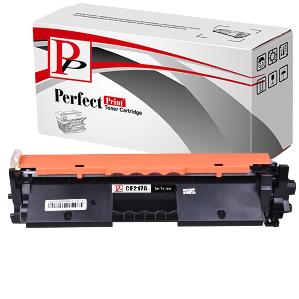 PerfectPrint Compatible Toner Cartridge Replacement for HP LaserJet Pro M102 M102a M102w, MFP- M130 M130a M130fn M130fw M130nw M132 M132a M132fn M132fp M132fw CF217A-with chip (Black, Single-Pack)
