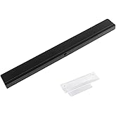 Aokin Sensor Bar for Wii, Replacement Wireless Infrared Ray Sensor Bar for Nintendo Wii and Wii U Console, Includes Clear Stand, Black