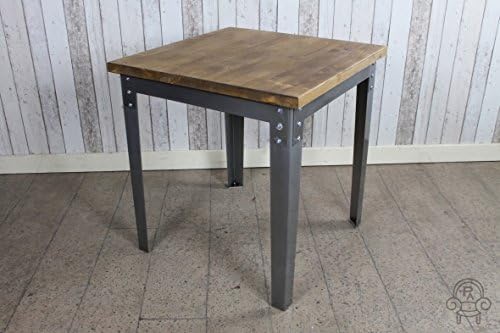 Peppermill Antiques INDUSTRIAL INSPIRED CAFE TABLE IN GUNMETAL