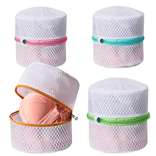 BAGAIL Lingerie Bags for Laundry Set of 4 Mesh Bra Wash Bag with Premium Zipper