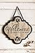 Evergreen Flag Welcome Blessings Hanging Outdoor-Safe Burlap Door Décor - 18.8”W x 19.8”H