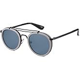 2020 VentiVenti Vintage Steampunk Double Bridge Round Polarized Sunglasses Designer Metal Frame For Women Men