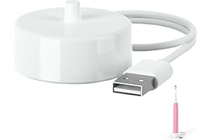Mdforme USB Toothbrush Charger for Philips Sonicare Electric Toothbrushes HX6100, Compatible w/ HX3000 HX6000 HX8000 HX9000 ProtectiveClean 6100 5100 4100 2100 1100 Expert Series - White