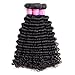 Original Queen Weave Hair Deep Wave Brazilian Hair 3 Bundles 100% Unprocessed Brazilian Virgin Human Hair Weave Extensions Natural Color 16 18 20 Inch